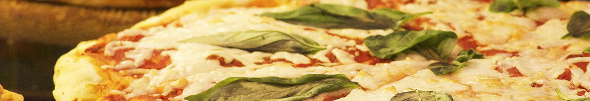 Eating Italian Pizza at Listrani's restaurant in McLean, VA.